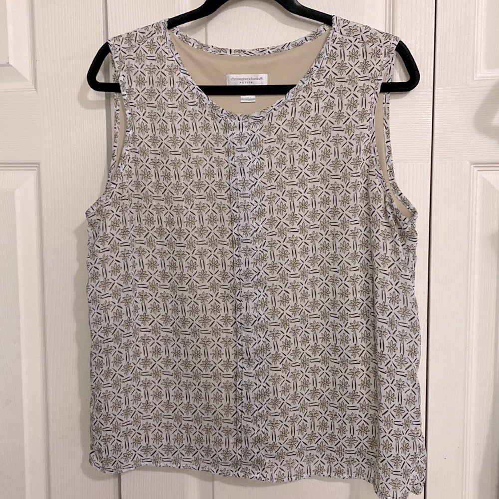 Christopher & Banks Petites Sleeveless Top - P/XL